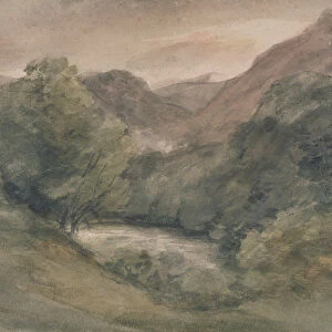 Borrowdale, Evening after a Fine Day, October 1, 1806 (w / c over graphite on paper)