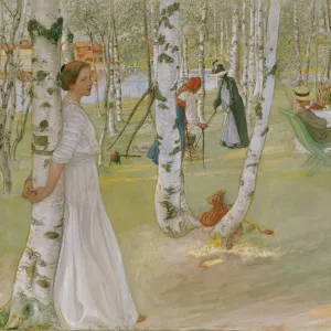 Breakfast in the Open, 1910 (w / c & gouache on paper)