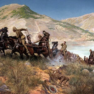 Bullers Final Crossing of the Tugela, February 1900 (oil on canvas)