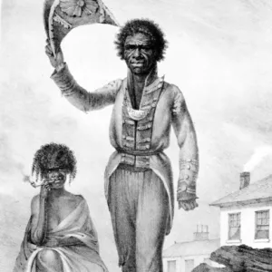 Bungaree, a native chief of New South Wales, engraved by Charles Joseph Hullmandel