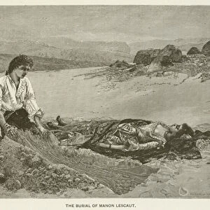 The burial of Manon Lescaut (engraving)