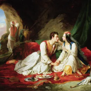 Byron as Don Juan, with Haidee, 1831 (oil on canvas)