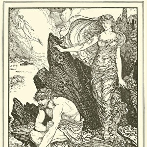 Calypso takes Pity on Ulysses (engraving)