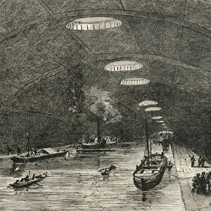 Canal Saint Martin, Paris, passing under the eastern part of the city, from French