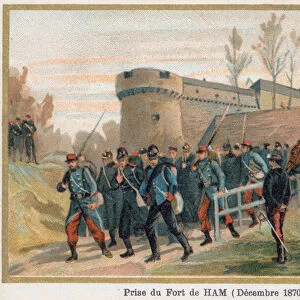 The Capture of the Chateau de Ham (chromolitho)