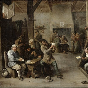 The Card Players (oil on canvas)