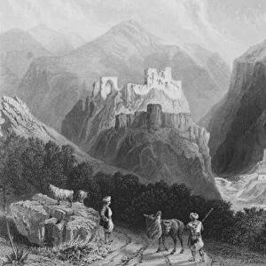 Castle in Mount Amana, near the Khan Karamont (engraving)