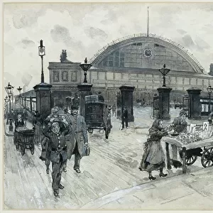 Central Station, 1893-94 (w/c gouache on paper)