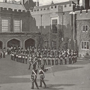 The Changing of the Guard, St. Jamess Palace (b / w photo)