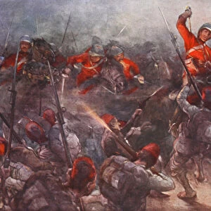 The Charge of Drury Lowes Cavalry at Kassassin, August 28th, 1882 (litho)
