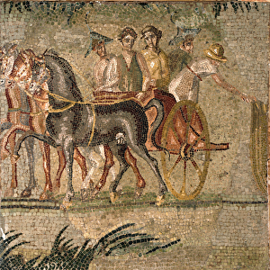 Chariot race, 3rd century (mosaic)