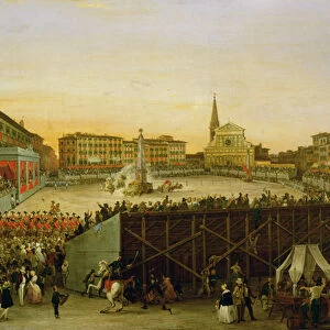The Chariot Race at Piazza Santa Maria Novella in Florence (oil on canvas)