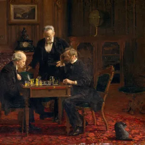 The Chess Players, 1876 (oil on wood)