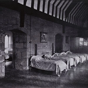 Chethams Hospital and Library, Manchester: A Section of the Dormitory (b / w photo)