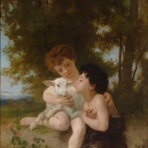 Children with the Lamb, 1879 (oil on canvas)