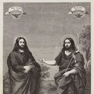 "Christ on the Banks of the Jordan, "from Louis Philippes Collection (engraving)