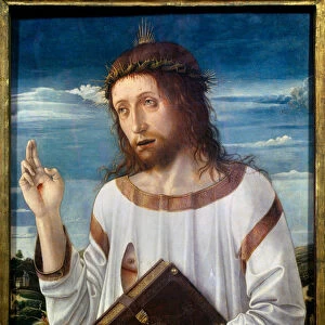 Christ Benching Painting by Giovanni Bellini dit il Giambellino (1430-1516) 1460 Sun