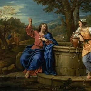 Christ and the Woman of Samaria, 1681 (oil on canvas)