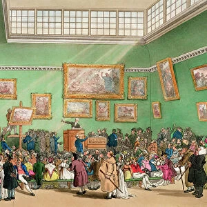 Christies Auction Room, aquatinted by J