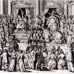 The Church of England Against the Papacy (engraving) (b / w photo)