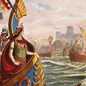 Cleopatra at the battle of Actium
