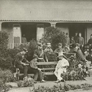 The club at Port Elizabeth, South Africa, 1865 (b / w photo)
