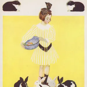 Coles Phillips Girl, a Friend of the Family (colour litho)