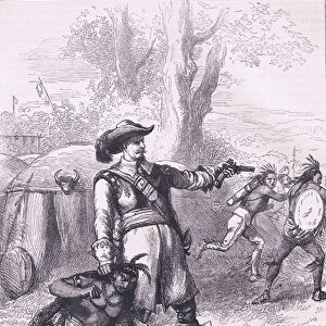 Colonel Atherton and the Indians 1661, illustration from Cassell