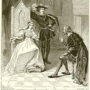 Columbus in Private Audience with Isabella (engraving)
