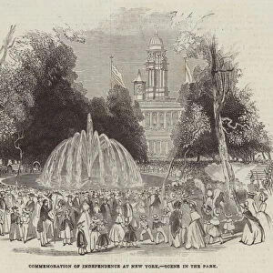 Commemoration of Independence at New York, Scene in the Park (engraving)