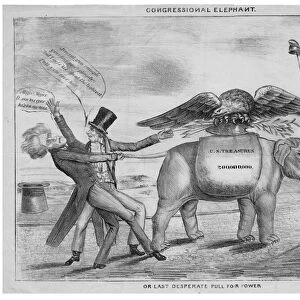 Congressional elephant, or, Last desperate pull for power, c. 1832 (litho)
