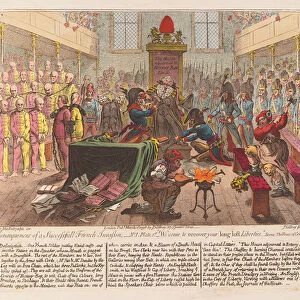 Consequences of a Succesful French Invasion pub. 1798 (hand coloured engraving)