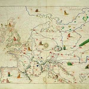 The Continent of Europe, from an Atlas of the World in 33 Maps, Venice, 1st September 1553
