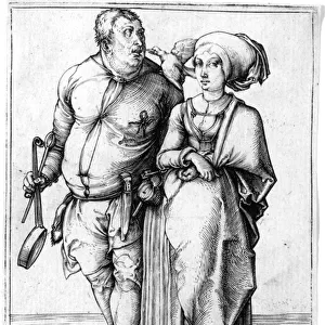 A Cook and his Wife, c. 1496 (engraving)