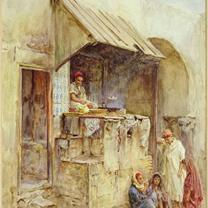 A Cookshop at Kairouan, Tunis, 1881 (w / c on paper)