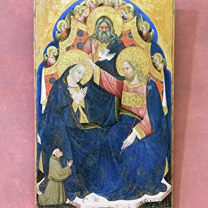 Coronation of the Virgin with donor of the franciscan order