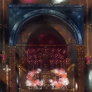 Corpus Domini (Altar of San Marco, Venice), 1929 (pastel on paper)