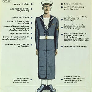 A Correctly Dressed Rating, Class II uniform (Drill Order), 1957 (colour litho)