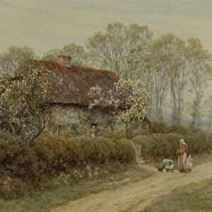 A Cottage at Freshwater Gate, 1891 (w/c on paper)