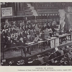 Council of Action, Conference of Trade Union and Labour Party delegates, London, August 1920 (b / w photo)