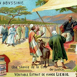 Court trial in Ethiopia - illustration, 1906