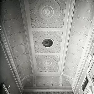 The coved ceiling in the Eating Room at Headfort House, County Meath, from The Country Houses of Robert Adam, by Eileen Harris, published 2007 (b/w photo)