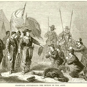 Cromwell Suppressing the Mutiny in the Army (engraving)