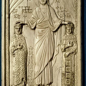 The Crowning of Otto II (955-983) and Theophano (958-991) from a plaque binding, c