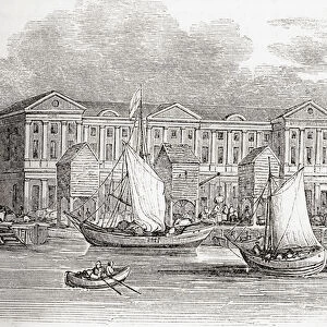 The Custom House, London, England, as it appeared before the Great Fire