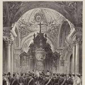 The Czars Wedding, the Ceremony in the Chapel of the Winter Palace at St Petersburg (engraving)