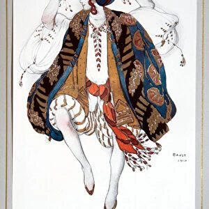 "Danseuse juive"Costume dessine par Leon Bakst (1866-1924) pour le ballet "Cleopatre"des Ballets russes, 1910 Collection privee