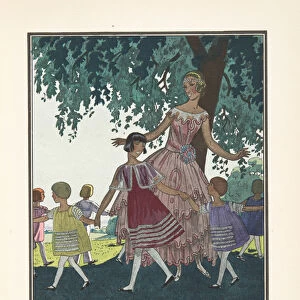 Dansons la Capucine, from a Collection of Fashion Plates, 1921 (pochoir print)