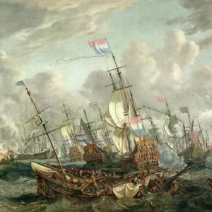 The Four Days Battle, 1-4 June 1666 (oil on canvas)