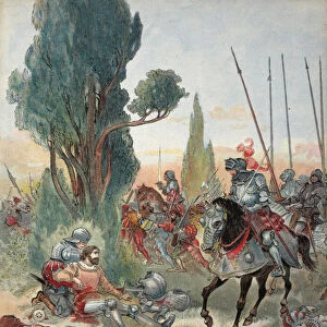 Death of Bayard, illustration from Francois Ier: Le Roi Chevalier, by George G
